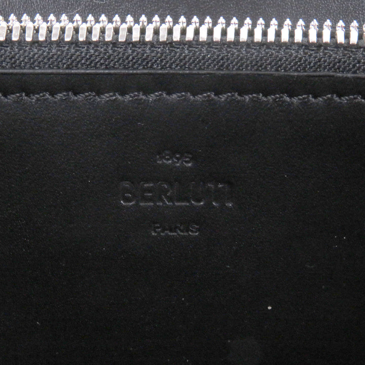 Pristine BERLUTI Purse Itauba Patine Calligraphy Scritto Long Wallet Dark brown