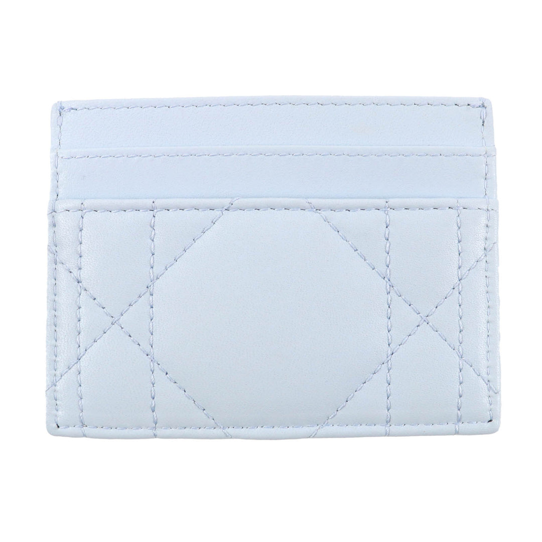 Excellent Christian Dior Dior Caro Freesia crystal card holder Light blue