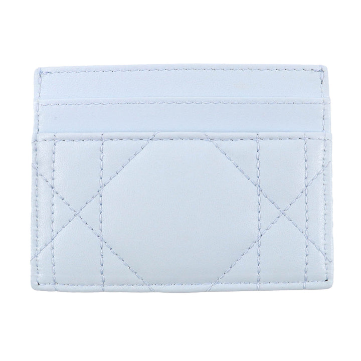 Excellent Christian Dior Dior Caro Freesia crystal card holder Light blue
