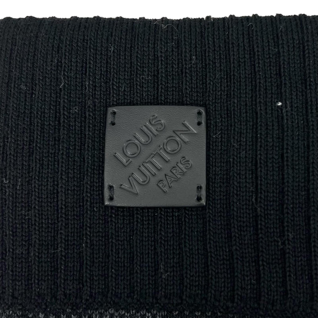 Excellent LOUIS VUITTON gloves Neo Petit Damier black wool mens S M77992