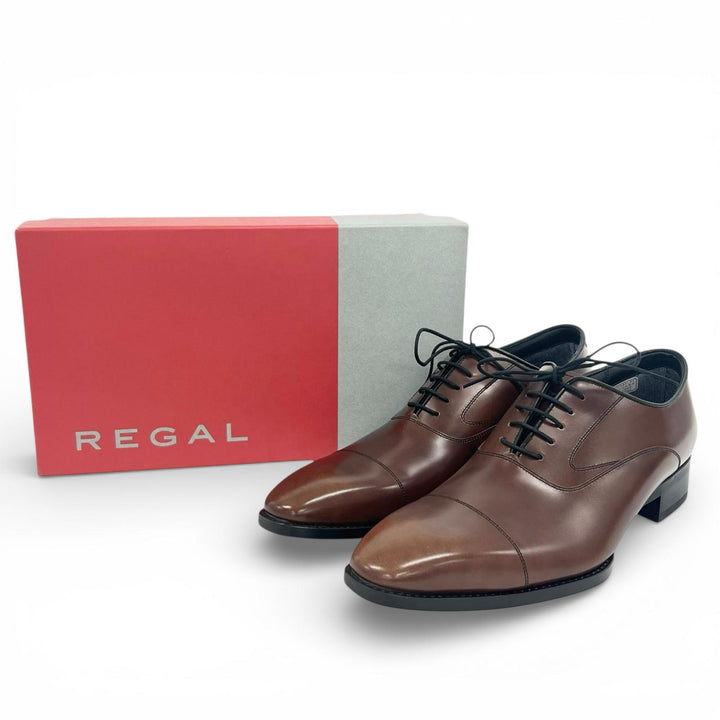 Pristine REGAL Leather shoes Brown mens 25.5 10JRBD