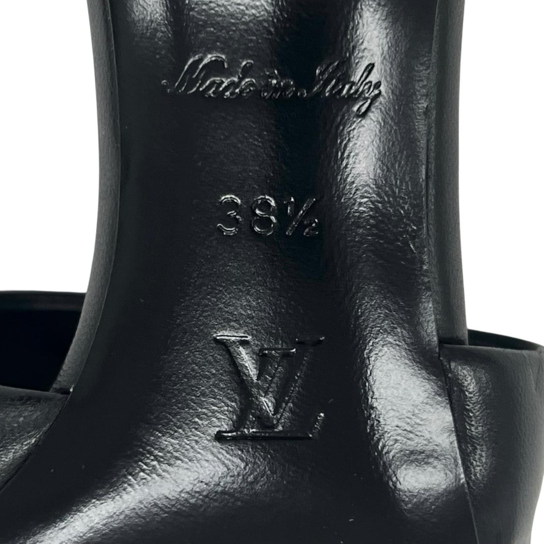 Pristine LOUIS VUITTON Sandals Monogram Mules black Women 38.5