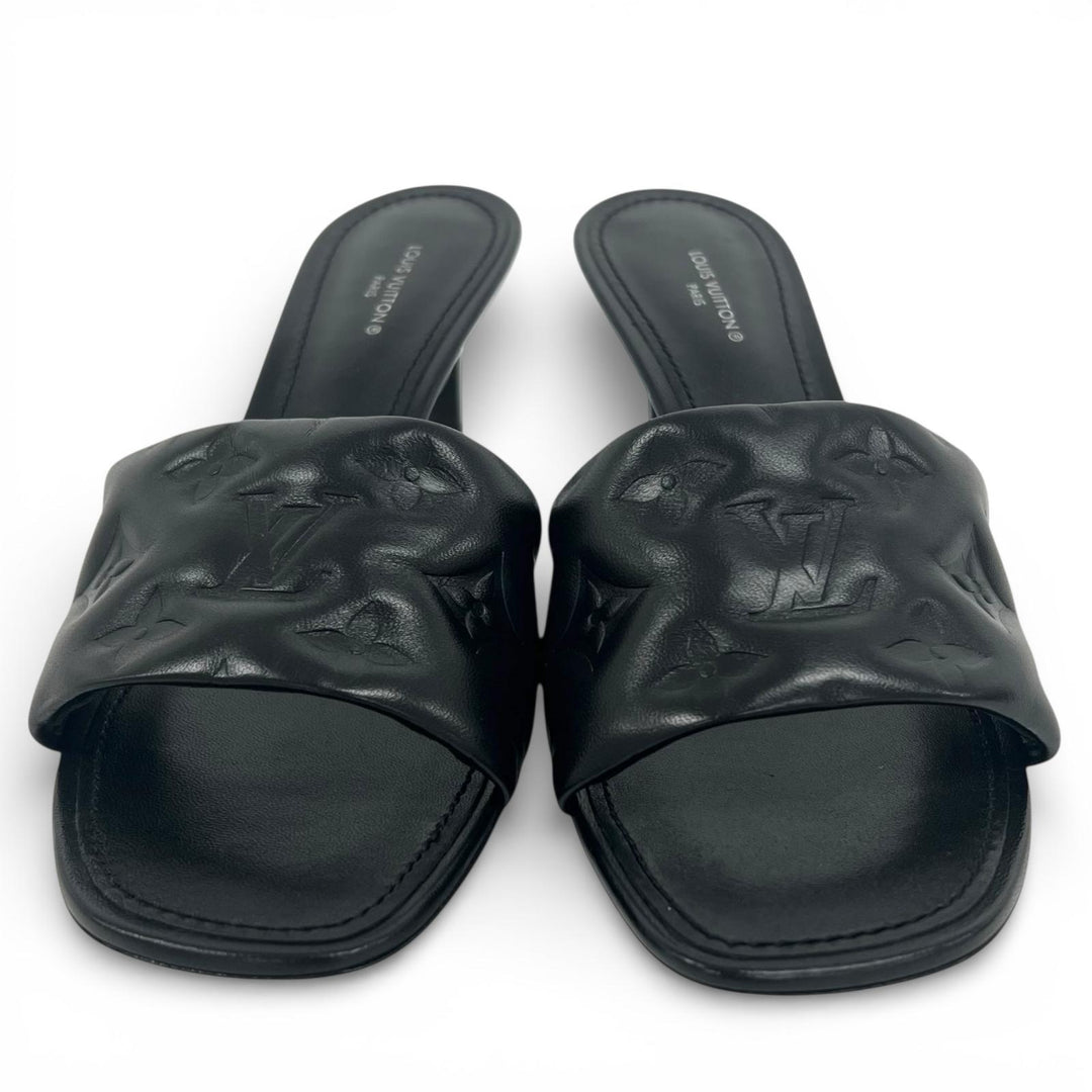 Pristine LOUIS VUITTON Sandals Monogram Mules black Women 38.5