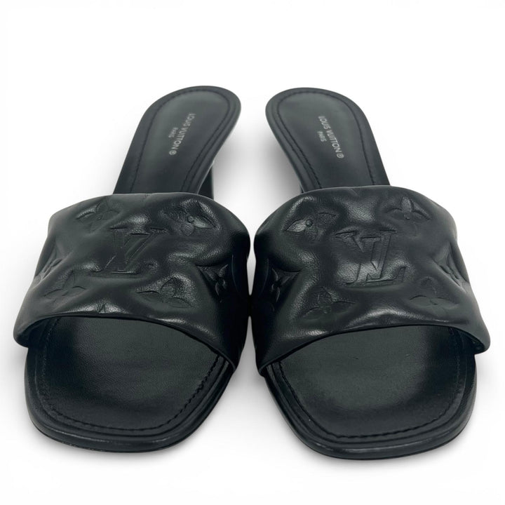 Pristine LOUIS VUITTON Sandals Monogram Mules black Women 38.5