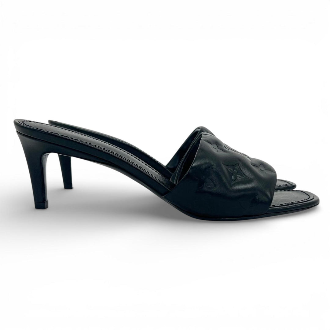 Pristine LOUIS VUITTON Sandals Monogram Mules black Women 38.5