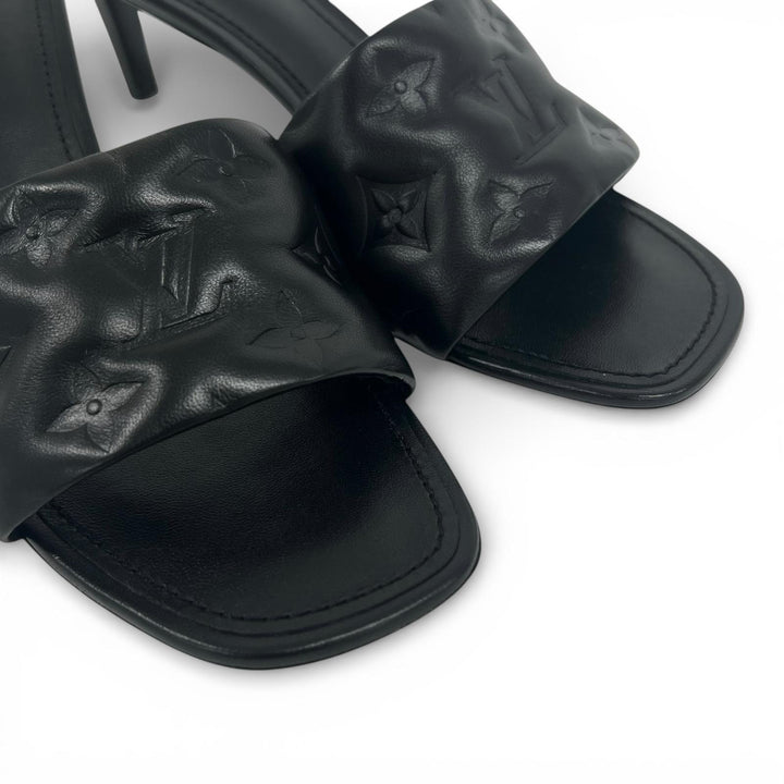 Pristine LOUIS VUITTON Sandals Monogram Mules black Women 38.5