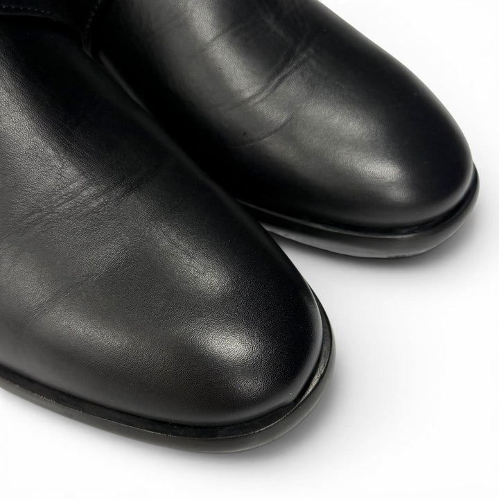 Great Salvatore Ferragamo Knee-high boots Double Gancini Leather black 6.5