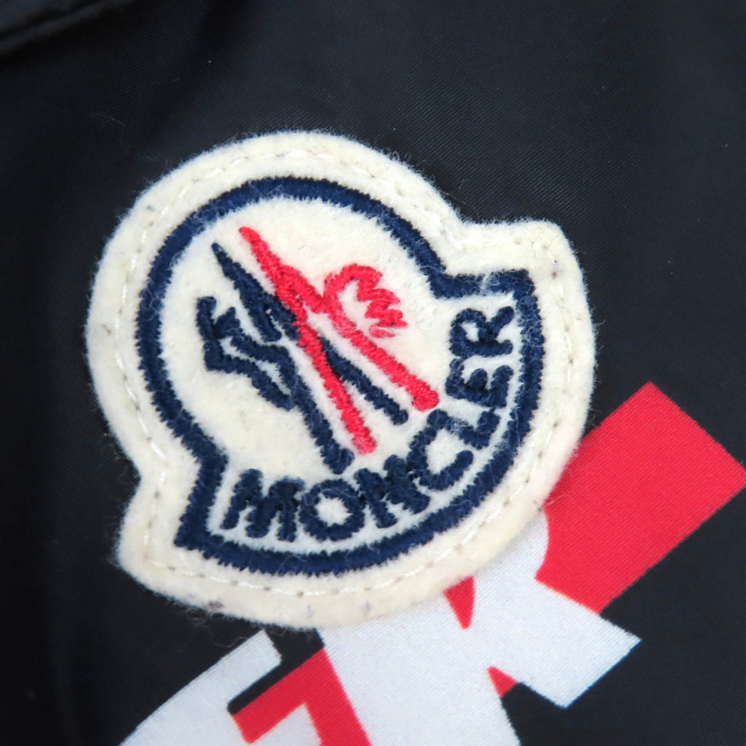 Great MONCLER Down jacket WILSON Logo print, logo patch, hooded black mens 3