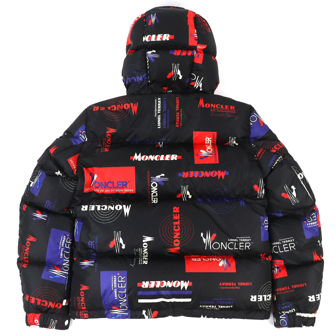 Great MONCLER Down jacket WILSON Logo print, logo patch, hooded black mens 3