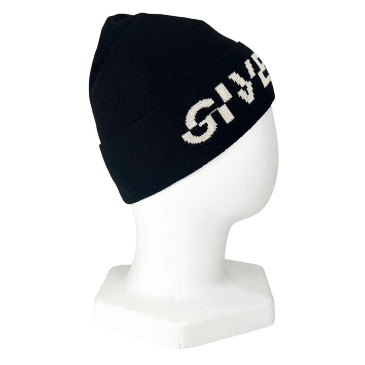 Pristine GIVENCHY Knit cap black wool mens