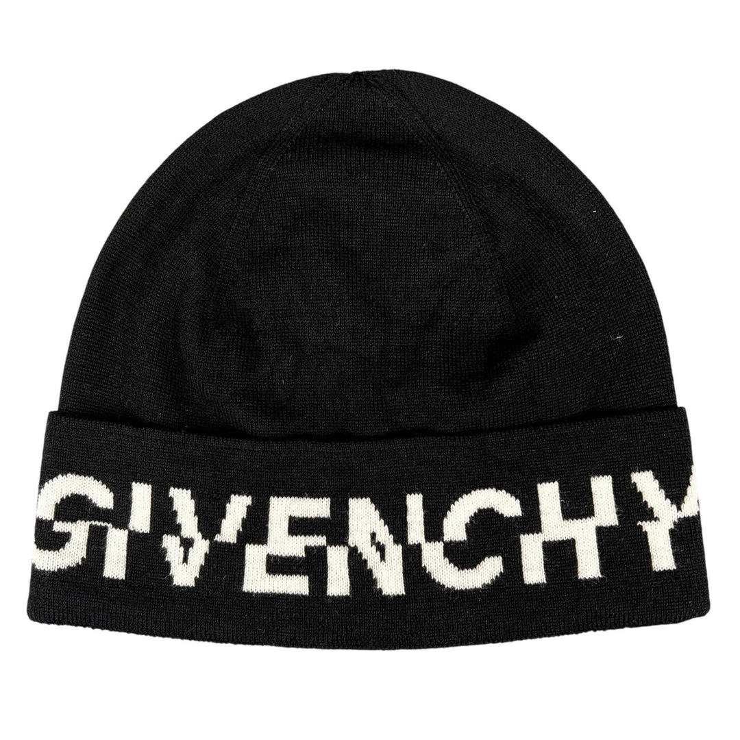 Pristine GIVENCHY Knit cap black wool mens