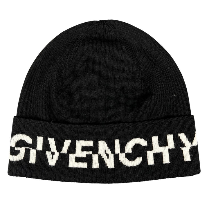 Pristine GIVENCHY Knit cap black wool mens