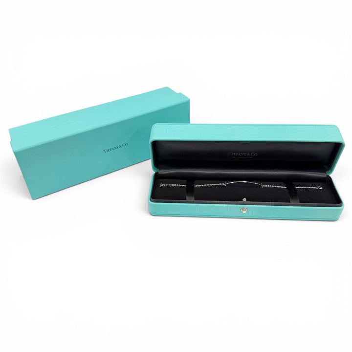 Great TIFFANY&Co. bracelet T Smile Bracelet White gold AU750 Women