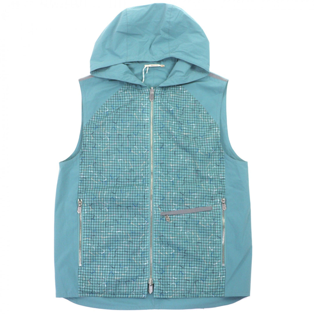 新品 HERMES ベストグリーンナイロン メンズ 46