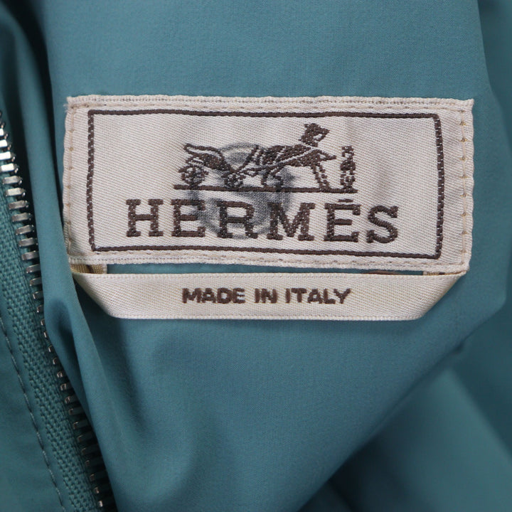 新品 HERMES ベストグリーンナイロン メンズ 46