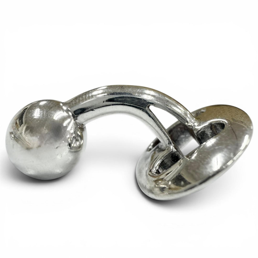 Great HERMES Cufflinks cufflinks H logo, hallmark included. Silver 925 mens