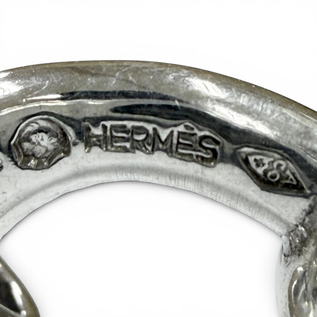 Great HERMES Cufflinks cufflinks H logo, hallmark included. Silver 925 mens