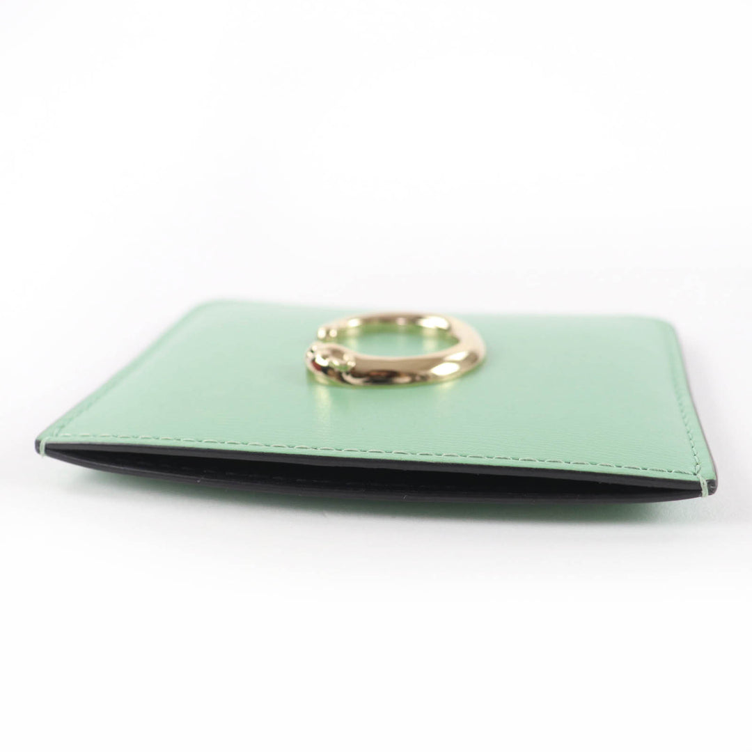 Pristine Cartier Card Case PANTHERE C card holder Grained calfskin Leather Women