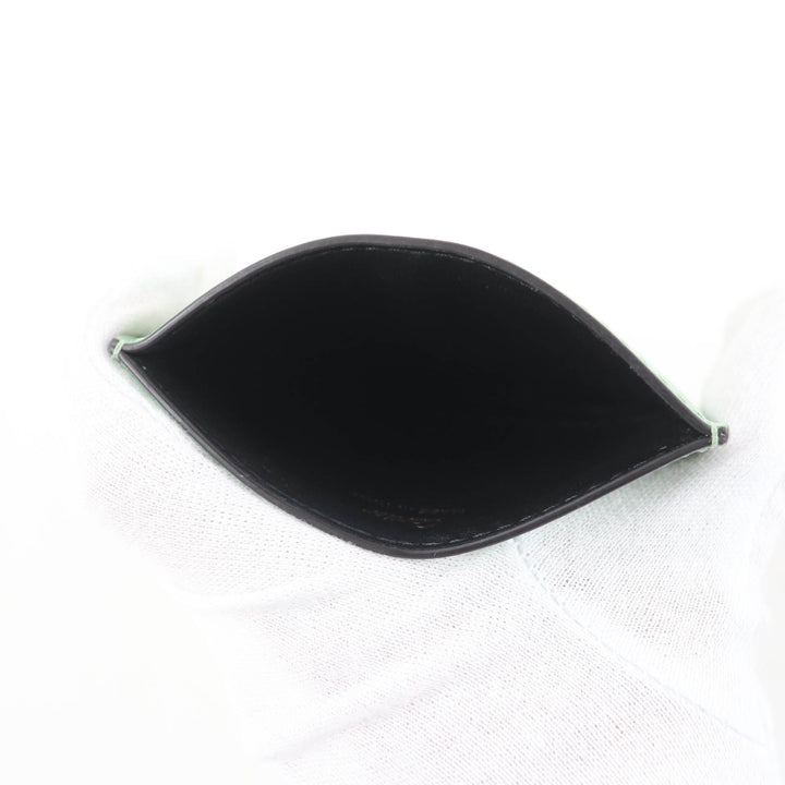 Pristine Cartier Card Case PANTHERE C card holder Grained calfskin Leather Women
