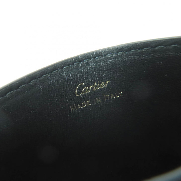 Pristine Cartier Card Case PANTHERE C card holder Grained calfskin Leather Women