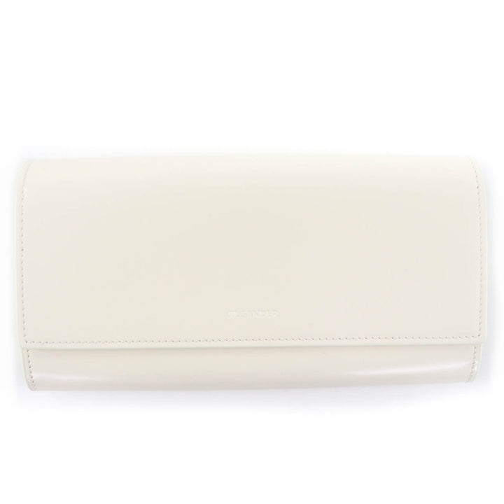 Pristine JIL SANDER Purse Long wallet white leather Women