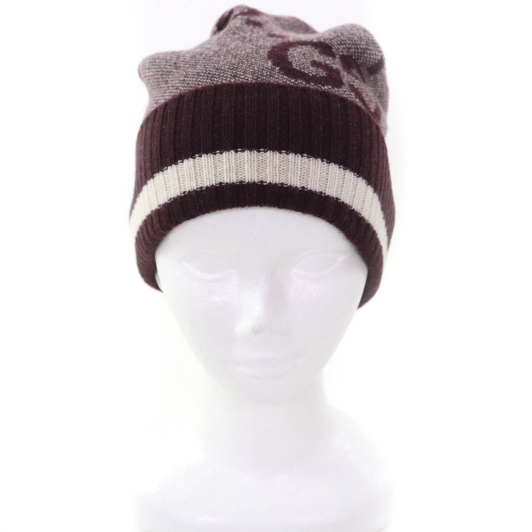 Pristine GUCCI Knit cap Bordeaux series cashmere mens M/58 676827