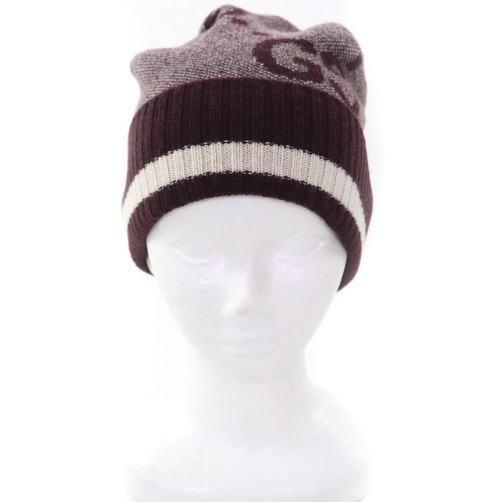 Pristine GUCCI Knit cap Bordeaux series cashmere mens M/58 676827