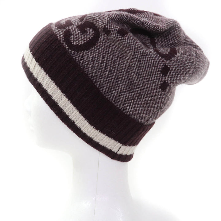 Pristine GUCCI Knit cap Bordeaux series cashmere mens M/58 676827