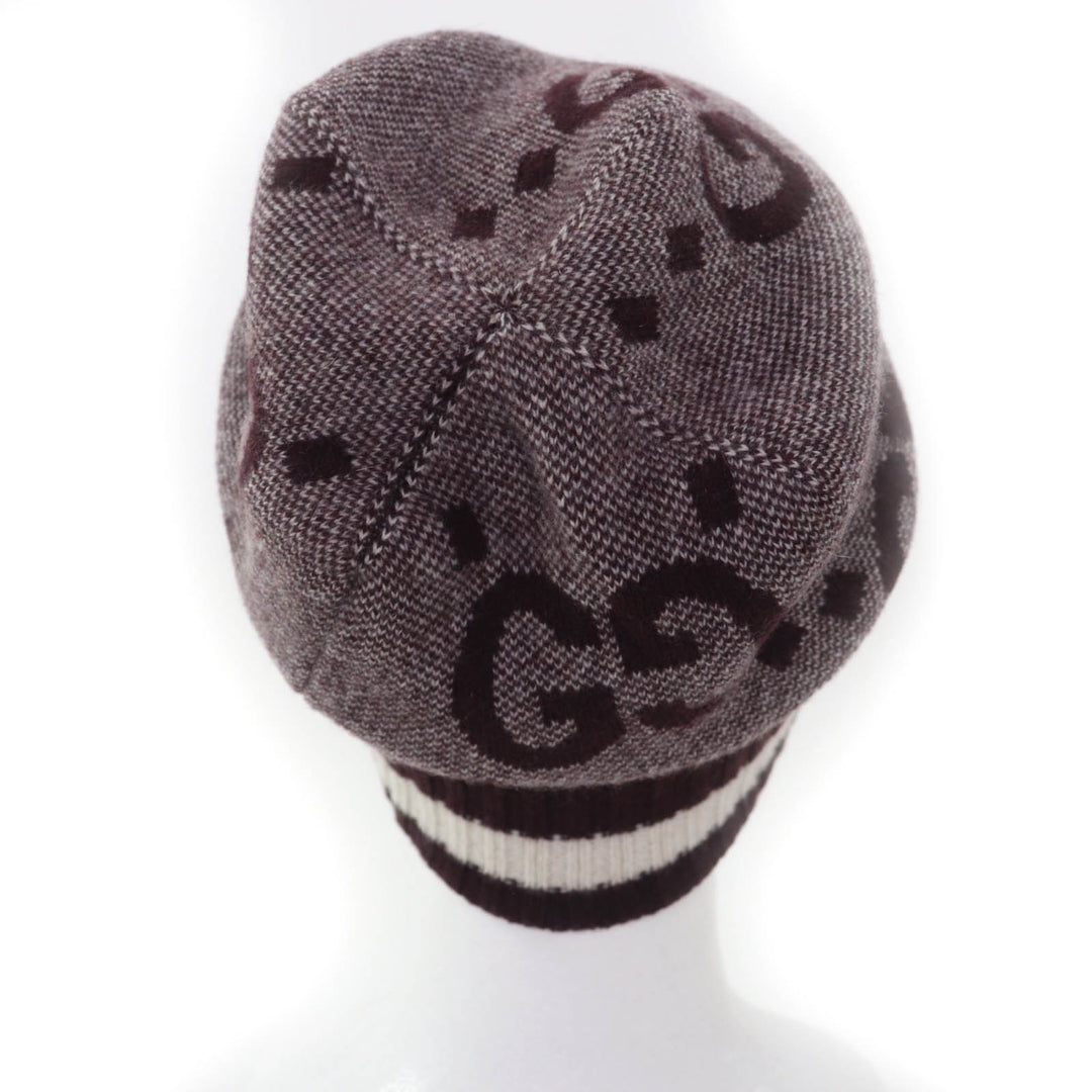 Pristine GUCCI Knit cap Bordeaux series cashmere mens M/58 676827