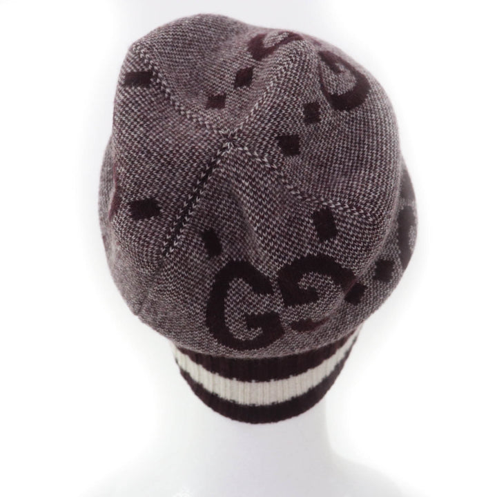 Pristine GUCCI Knit cap Bordeaux series cashmere mens M/58 676827