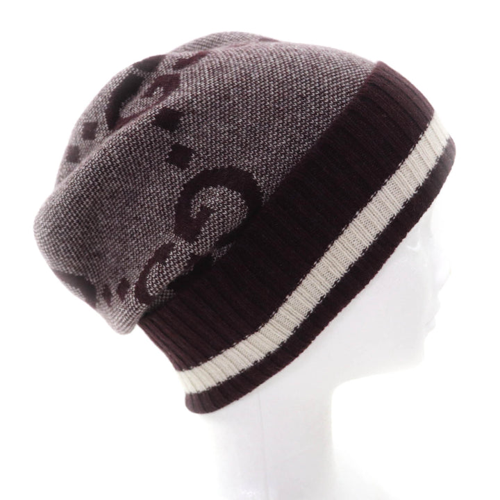Pristine GUCCI Knit cap Bordeaux series cashmere mens M/58 676827
