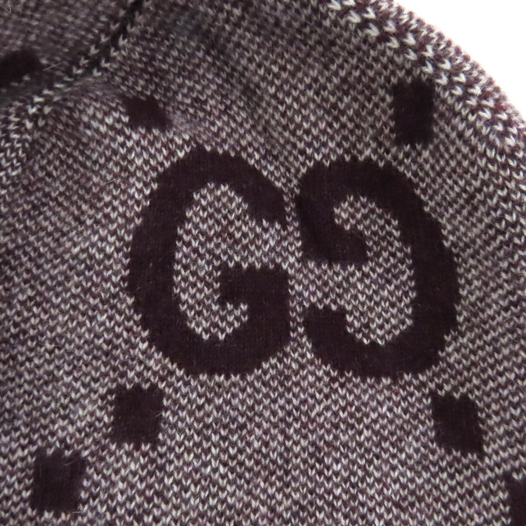 Pristine GUCCI Knit cap Bordeaux series cashmere mens M/58 676827
