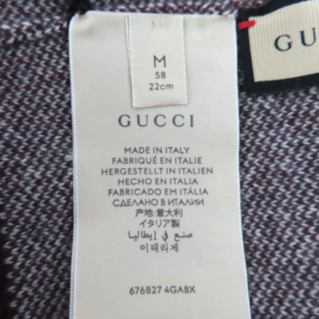 Pristine GUCCI Knit cap Bordeaux series cashmere mens M/58 676827