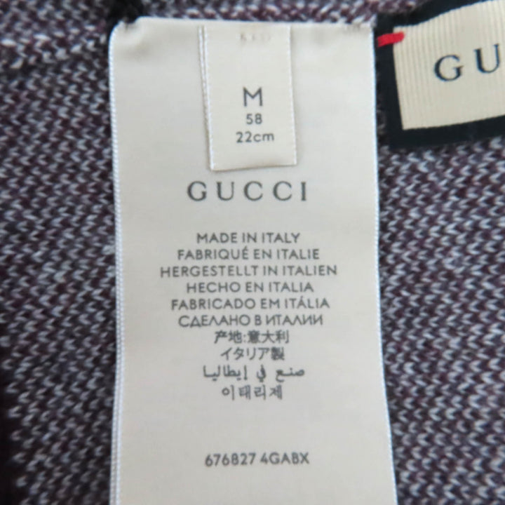 Pristine GUCCI Knit cap Bordeaux series cashmere mens M/58 676827
