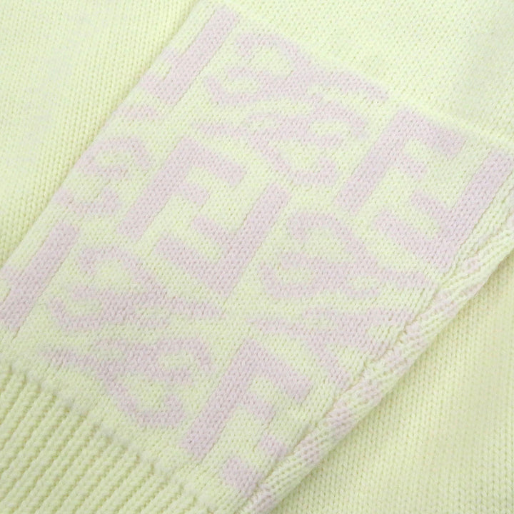 Excellent FENDI sweater FF Logo Zucca Pattern Crew Neck