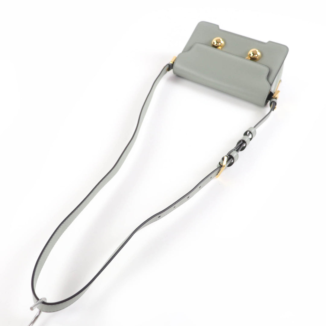 Excellent MARNI Shoulder Bag TRUNKAROO leather mini Green system SBMP0193U0