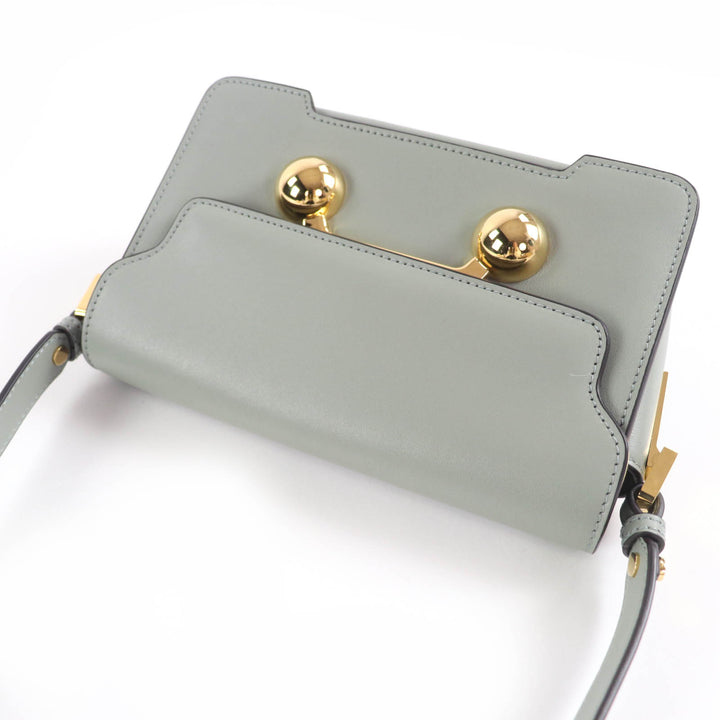 Excellent MARNI Shoulder Bag TRUNKAROO leather mini Green system SBMP0193U0