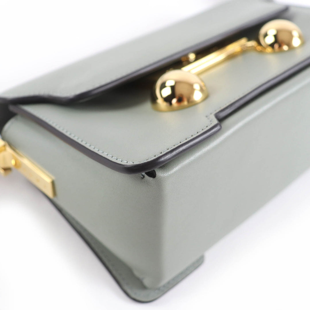 Excellent MARNI Shoulder Bag TRUNKAROO leather mini Green system SBMP0193U0