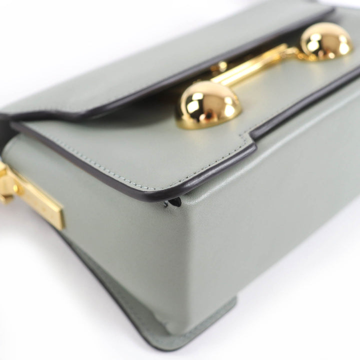 Excellent MARNI Shoulder Bag TRUNKAROO leather mini Green system SBMP0193U0