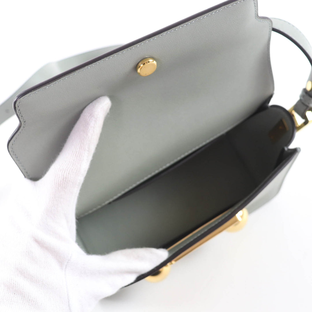 Excellent MARNI Shoulder Bag TRUNKAROO leather mini Green system SBMP0193U0