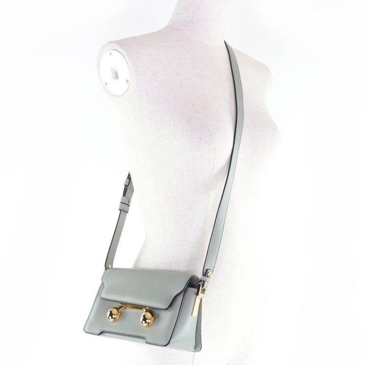 Excellent MARNI Shoulder Bag TRUNKAROO leather mini Green system SBMP0193U0