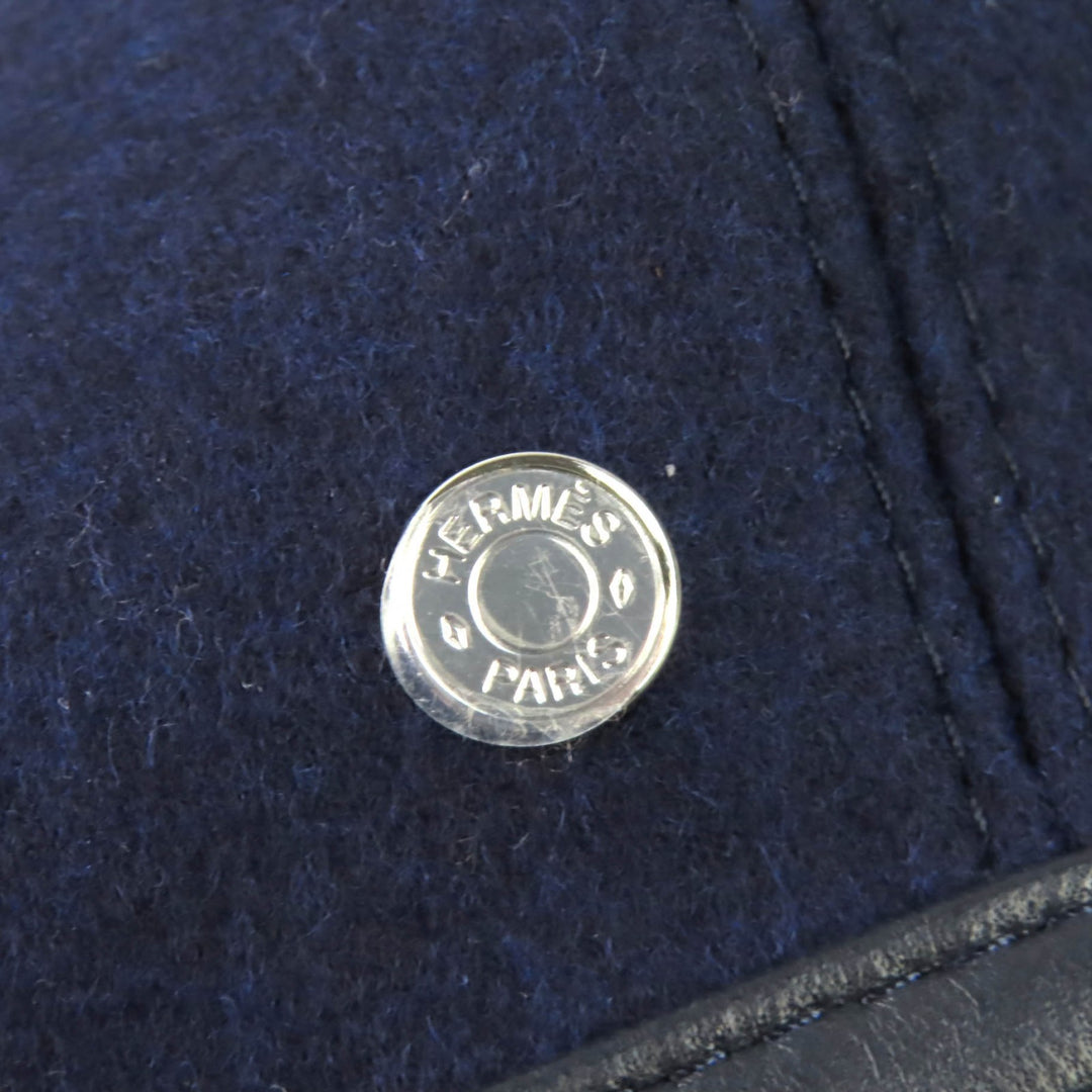 Pristine HERMES beret Gabriel Navy wool Women 57