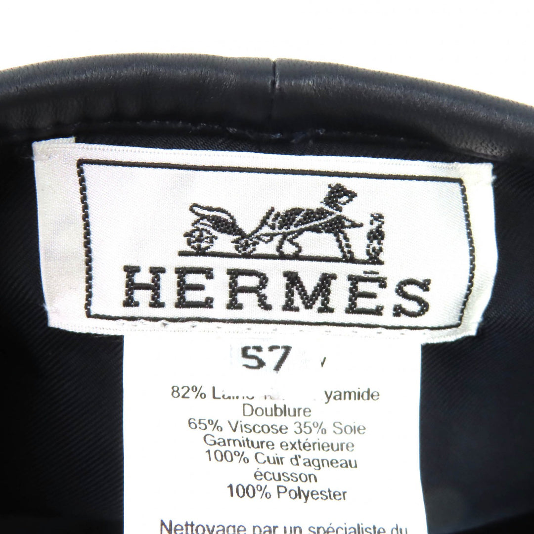 Pristine HERMES beret Gabriel Navy wool Women 57