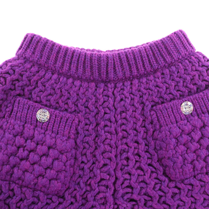 Pristine CHANEL Pants purple wool Women 34 P72880