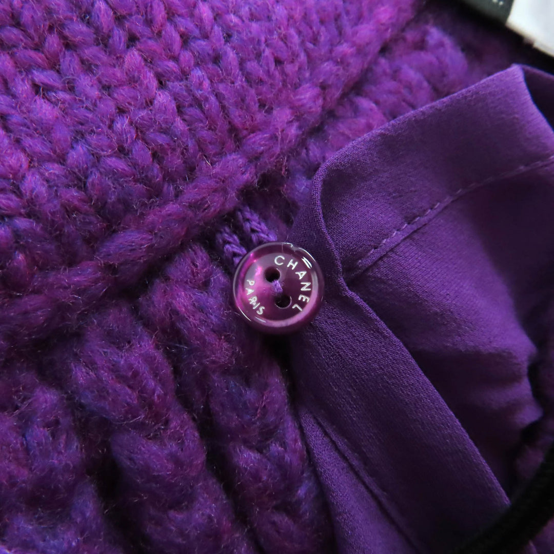 Pristine CHANEL Pants purple wool Women 34 P72880