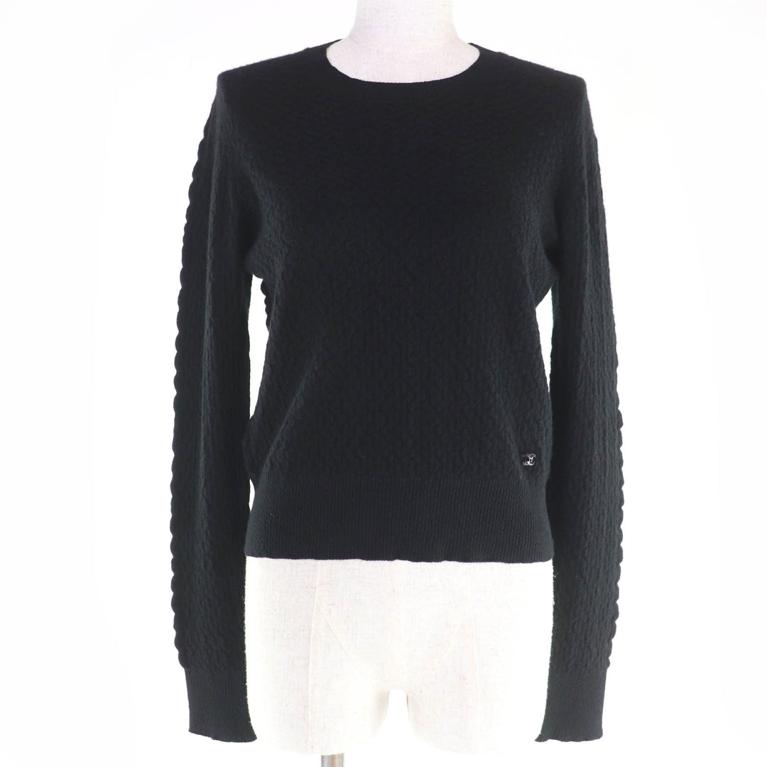 シャネル ニット ココマーク 長袖 ブラック カシミア 38 P75335K10778 美品