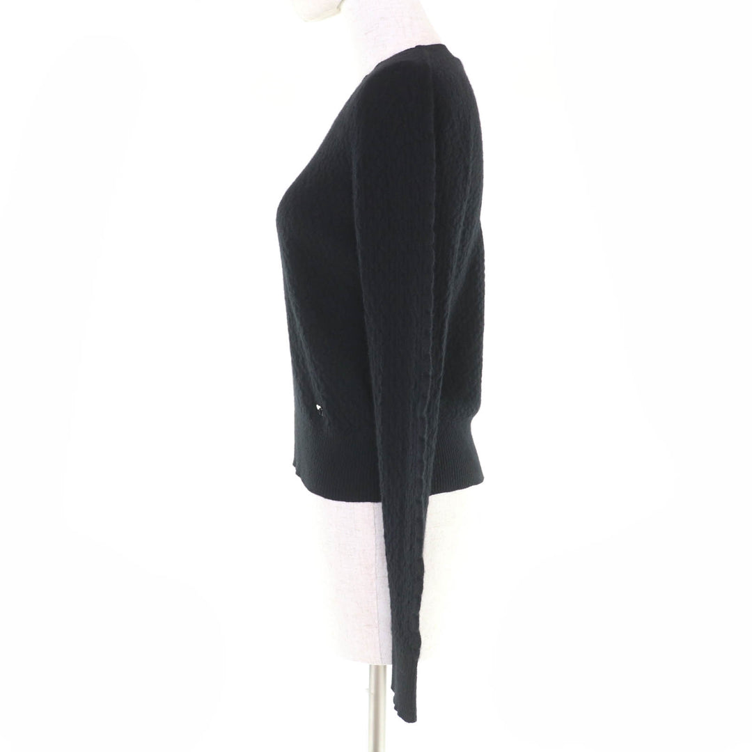 シャネル ニット ココマーク 長袖 ブラック カシミア 38 P75335K10778 美品