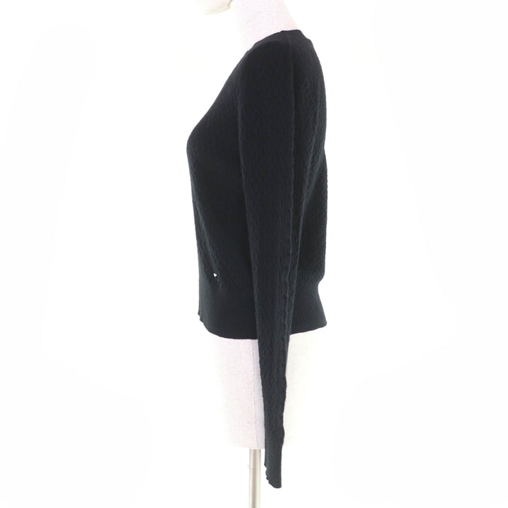 シャネル ニット ココマーク 長袖 ブラック カシミア 38 P75335K10778 美品