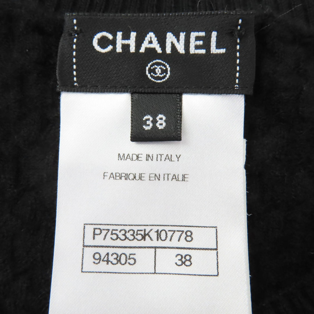 シャネル ニット ココマーク 長袖 ブラック カシミア 38 P75335K10778 美品