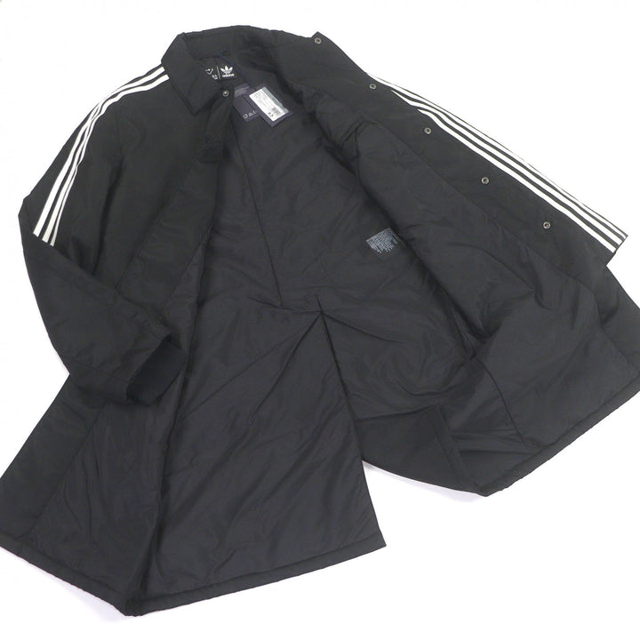 纯正的 PRADA adidas Benchcoat Re-Nylon 三条纹三角形标志